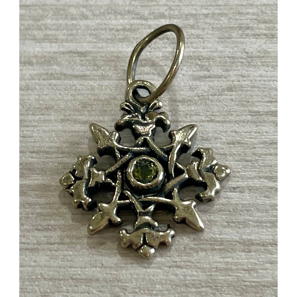 Love Heals Peridot AUGUST Birthstone Round White Bronze Charm LH89 - Picture 2 of 8
